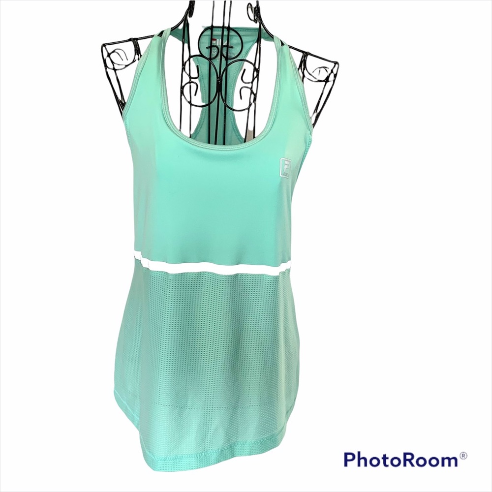 Fila Sport Mesh Racerback Workout Top with Built in Bra Size XS